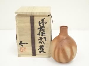 備前焼　赤畠太造　徳利形花入（共箱）